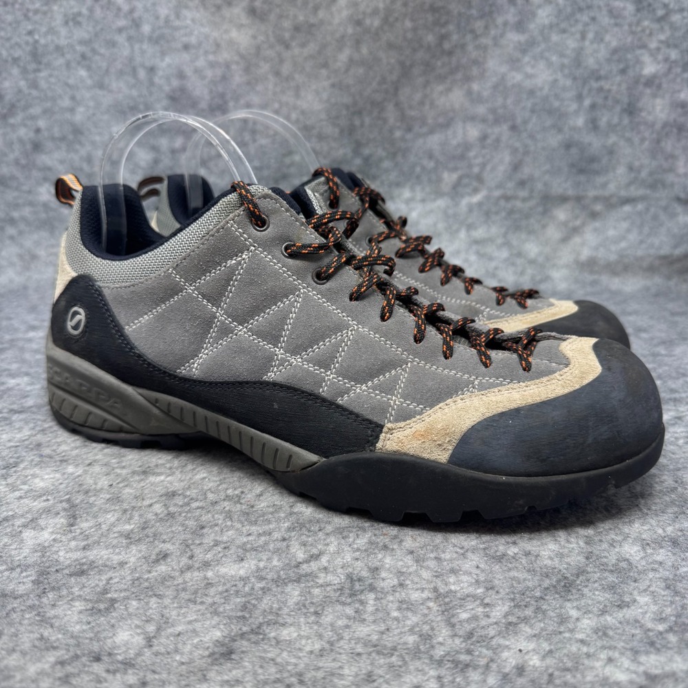 Scarpa Zen Approach Rock Climbing Shoes Mens Sz 10.5 Hiking Smoke Fog